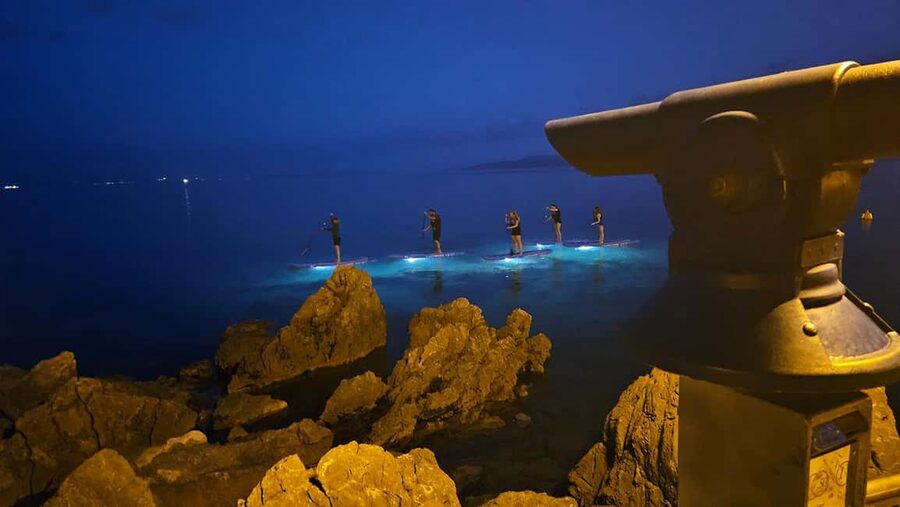 Opatija: Guided SUP Paddleboarding Adventure at Night - Seeing Opatija from the nearby bay