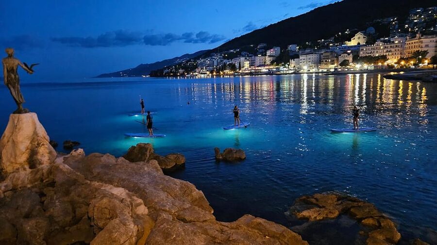 Opatija: Guided SUP Paddleboarding Adventure at Night - Guides, photos, and the personal touch