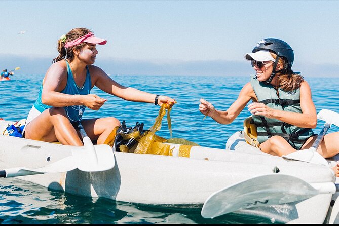 Original La Jolla Sea Cave Kayak Tour for Two - Launching through the surf