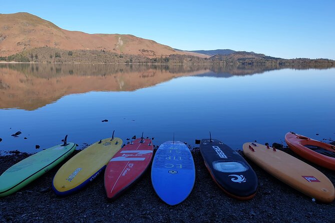 Paddle Boarding on Derwent Water - Getting comfortable on the board