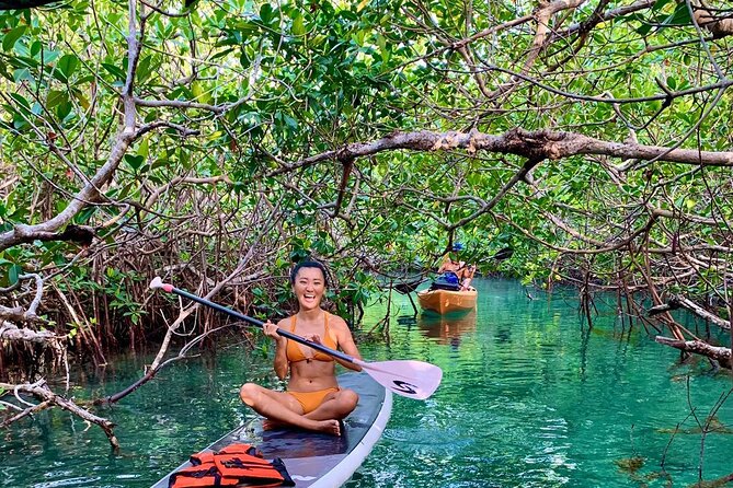 Paddleboard Kayak Tour in Cancun - The quick lesson and the first strokes