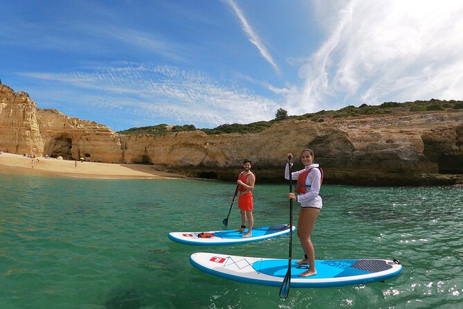 Paddleboarding adventure at Benagil caves - Seeing Carvalho Beach and the Seven Hanging Valleys Trail