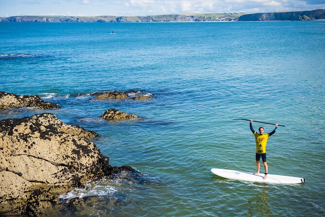 Paddleboarding Around Newquay's Coastline - Getting fitted with the right equipment
