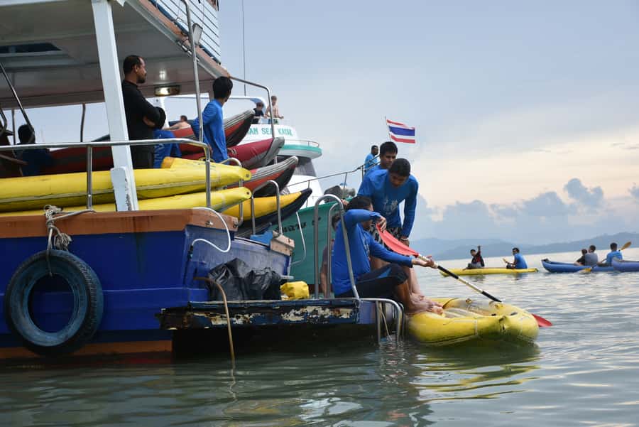 Phuket: James Bond Island Tour with Sea Cave Kayaking - Thai food on a two-deck boat