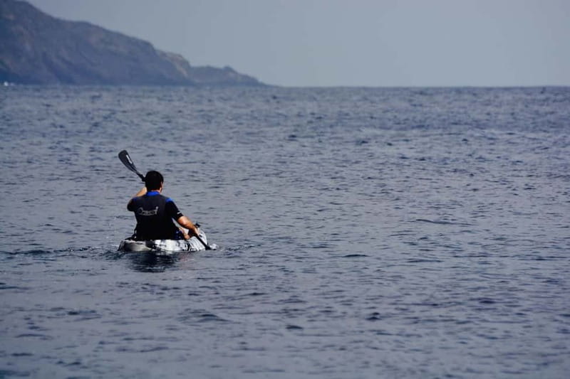 Pico island: guided kayak and snorkel tour - Paddling past Lajes and the old whaling factory