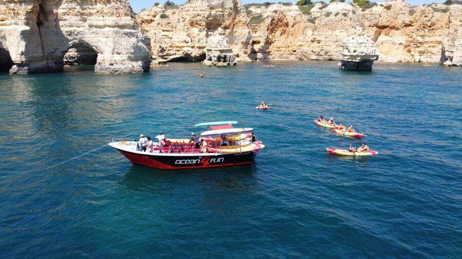 Portimão: Benagil Caves Speedboat and Kayak Guided Tour - Benagil Cave by boat and kayak