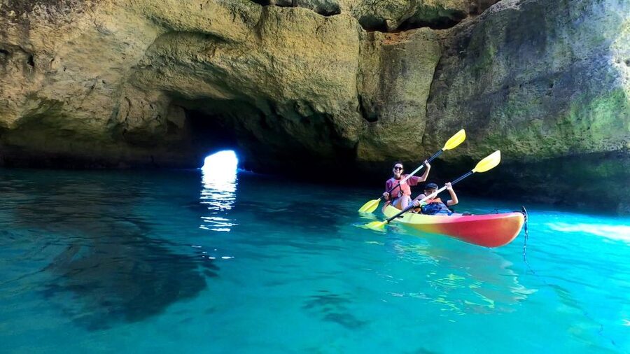Portimão: Kayak Tour of Benagil Caves - Leaving Portimão by catamaran
