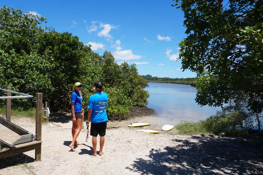 Private Byron Bay: 2-Hour Stand Up Paddle Board Nature Tour - Learning to stand before you paddle away
