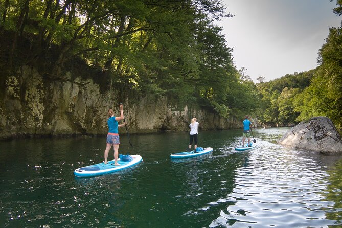 Private Half Day Stand-up Paddle Boarding on the Soča River - Learning to paddle at Lake Most na Soči