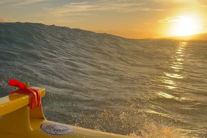 Private Outrigger Canoe Surfing Experience - Getting back to shore and winding down