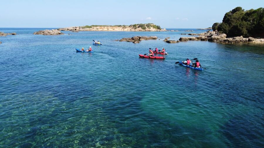 Private Sea Kayak over sunk city of ancient Feia - Kayaking across the sunken city of Feia