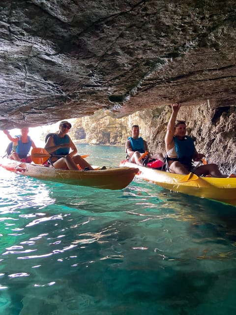 Pula: 3-hrs Kayak, Cliffs & Snorkeling Small Group Adventure - Learning the kayak before heading out