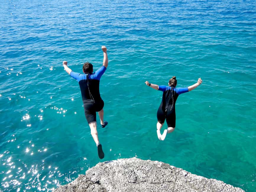 Pula: 3-hrs Kayak, Cliffs & Snorkeling Small Group Adventure - The cliff jump is the boldest part