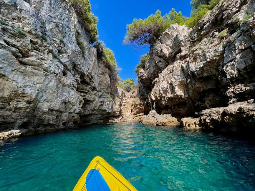 Pula: Cave, Canyon and Island Kayak Tour Snorkel&Explore - The Paddle Back to Ambrela Beach