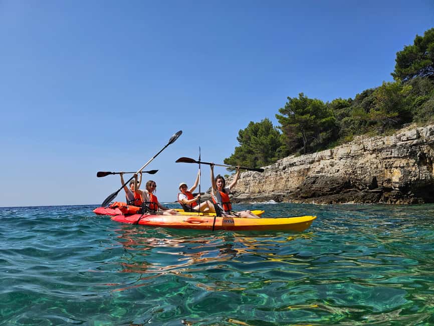 Pula: Cave Kayak Tour, Snorkeling and Island Jumping - Snorkeling in Pula’s clear water