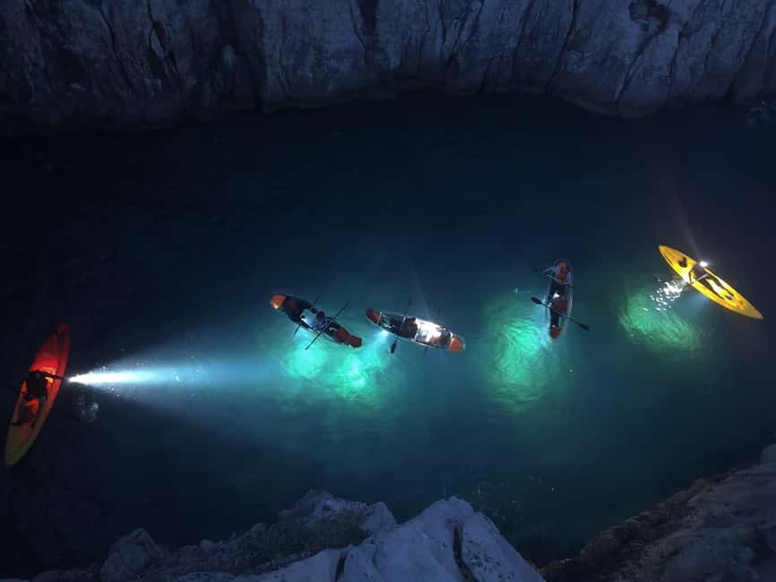 Pula: Cave Sunset/Night Tour in Transparent Kayak - Caves, coves, cliffs, and the small-cave reality