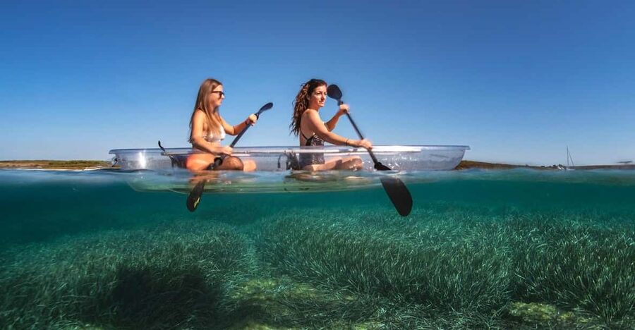 Pula: Clear Kayak Tour to Canyon, Island Cliffs & small Cave - Meeting at Histria Beach inside Verudela Resort