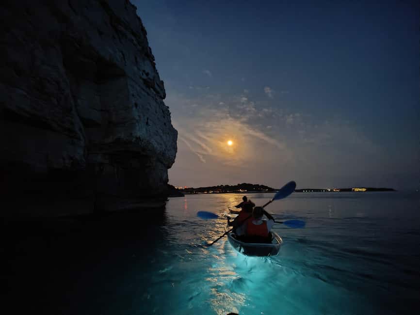 Pula: Istria Cave LED Illuminated Kayak Tour by Night - What the $100 price buys you on the Pula coast
