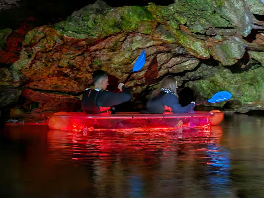Pula: Istria Cave LED Illuminated Kayak Tour by Night - Weather, cancellation, and practical flexibility