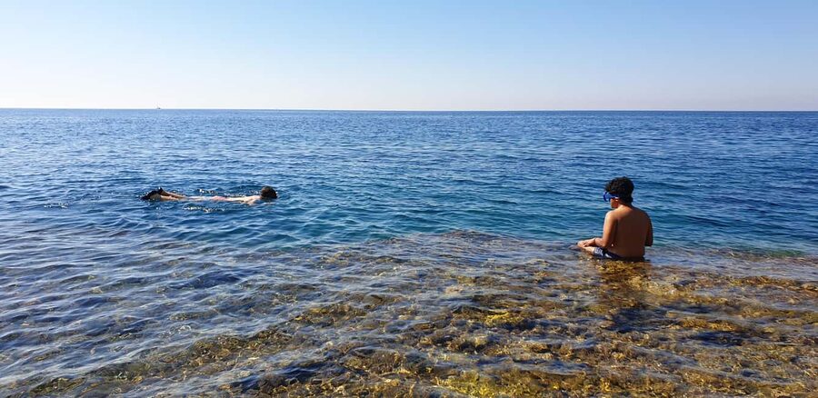 Pula: Kayak Adventure with Cave & Island Snorkeling - Swimming and snorkeling at Fraškerić