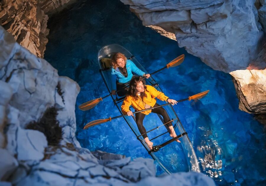Pula: Night-Time Sea Kayaking Tour in Transparent Kayak - Guides who keep the outing easygoing