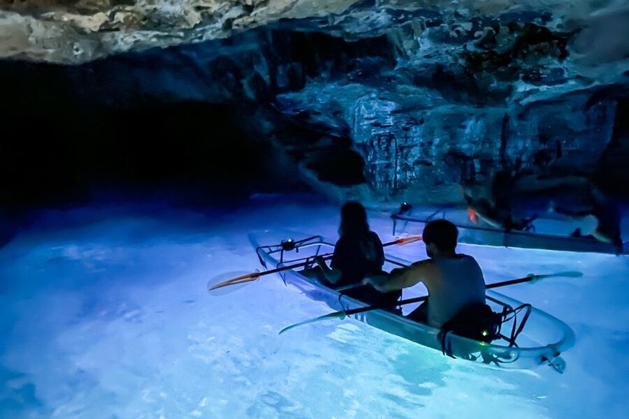 Pula: Night-Time Sea Kayaking Tour in Transparent Kayak - What to wear for a wet evening