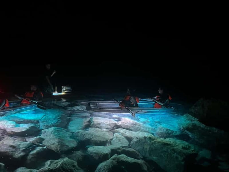 Pula: Sunset/Night Illuminated Transparent Kayak Tour - Stars, moonlight, and the return paddle