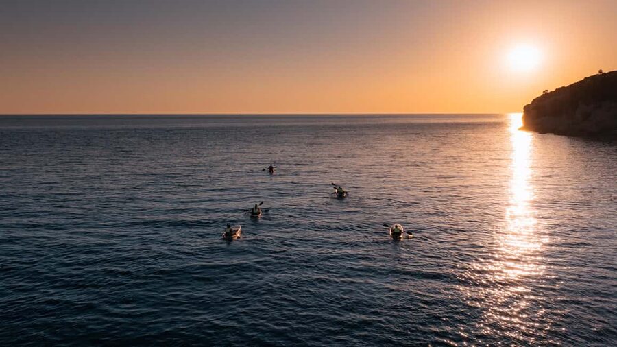 Pula:Sunset Tour By Clear Kayak,Cave,Swim & Cliff Jumping - First paddle: 30 minutes of coast, photos, and clear water