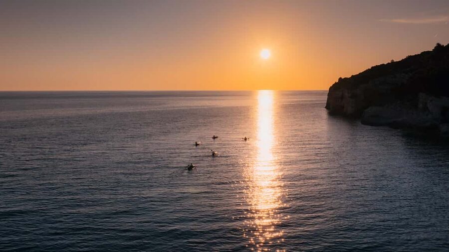 Pula:Sunset Tour By Clear Kayak,Cave,Swim & Cliff Jumping - The guide and the pace on the water