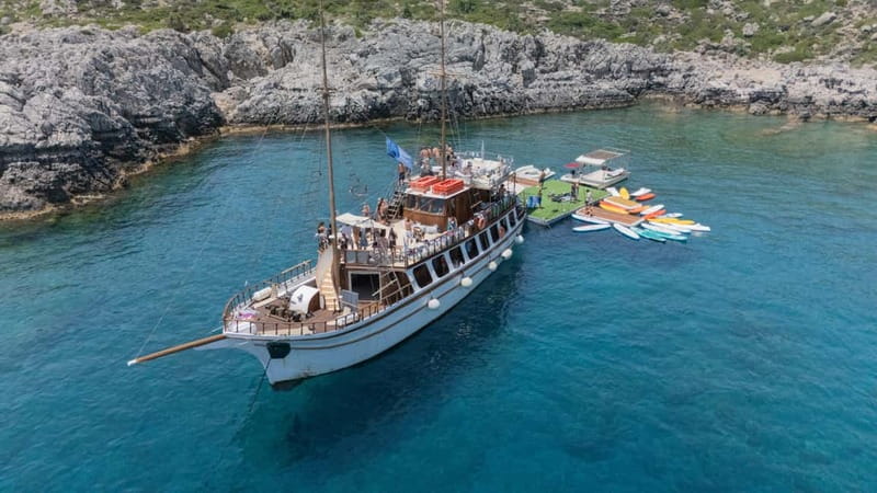 Rhodes: Gulet Trip with Food, Drinks, SUP, Kayak & Swimming - Lunch on the gulet