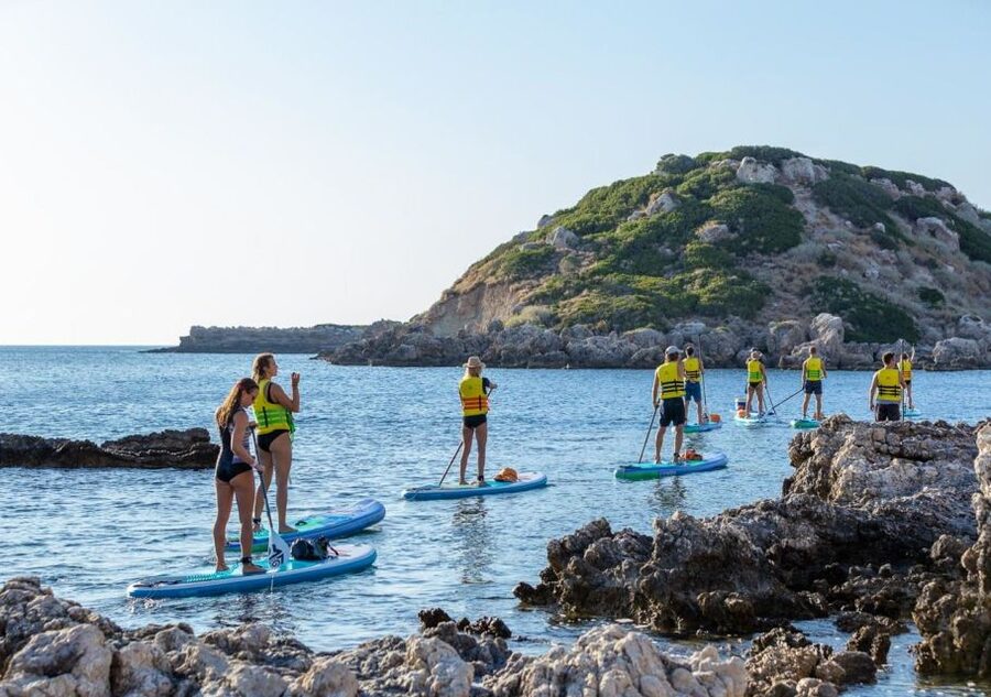 Rhodes: Stand-Up Paddleboard and Snorkeling Tour - The secluded bay, Greek food, and second swim