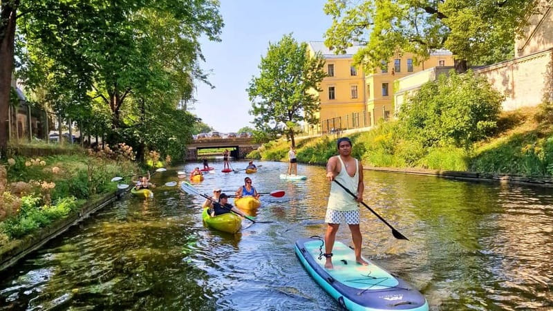 Riga: Kayak Rental in the City Center - Moving Out Toward the Daugava River