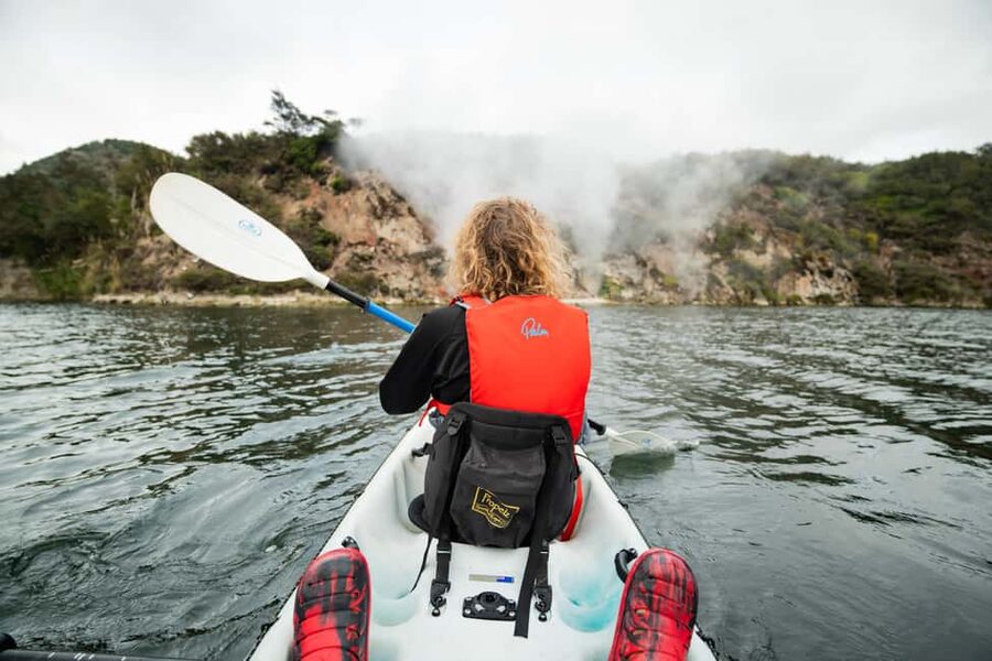 Rotorua: Waimangu Valley Walk and Steaming Cliffs Kayak Tour - The Steaming Cliffs of Lake Rotomahana