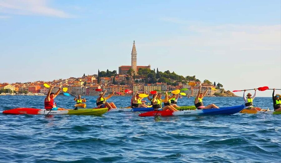 Rovinj-Amazing kayak tour &snorkeling &free drink &photos - Paddling along Rovinj’s rocky coast