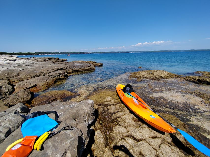 Rovinj: Golden Cape Desert Islands Kayak & Snorkeling Tour - Weather can change the route