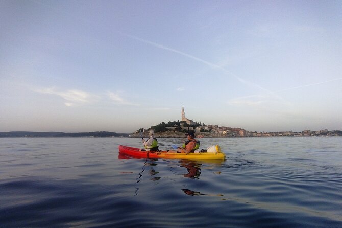 Rovinj Sunset kayaking tour - St. Catherine Island gives you the first real break