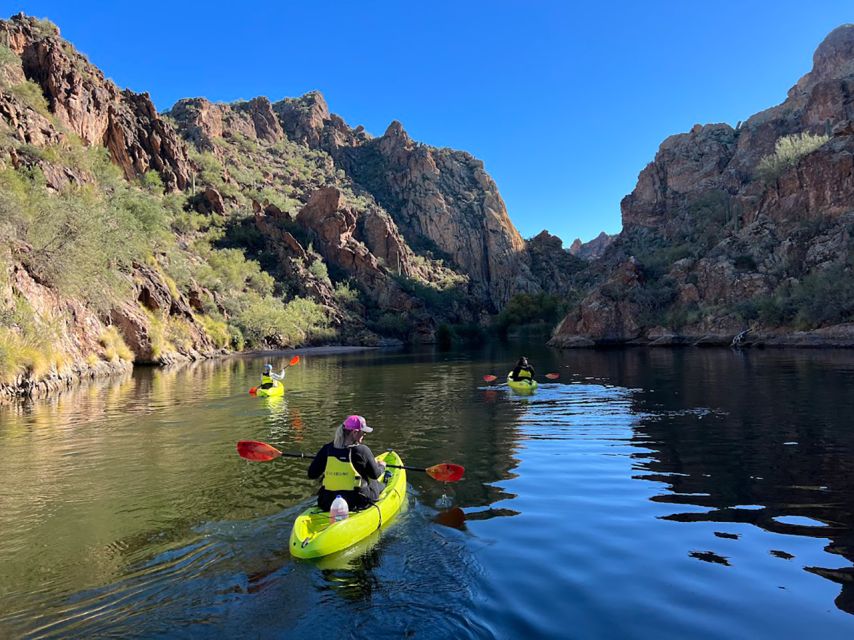 Saguaro Lake: Guided Kayaking Tour - Paddling toward Willow Springs Canyon