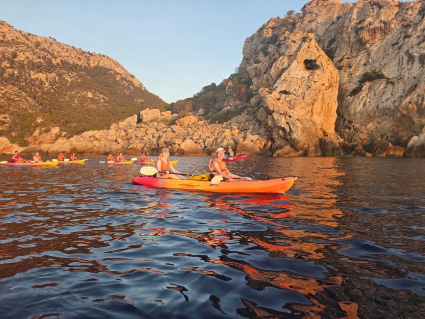 Sant Elm: Guided Kayak Sunset Tour with Picnic in a Cove - Who should book this kayak tour?