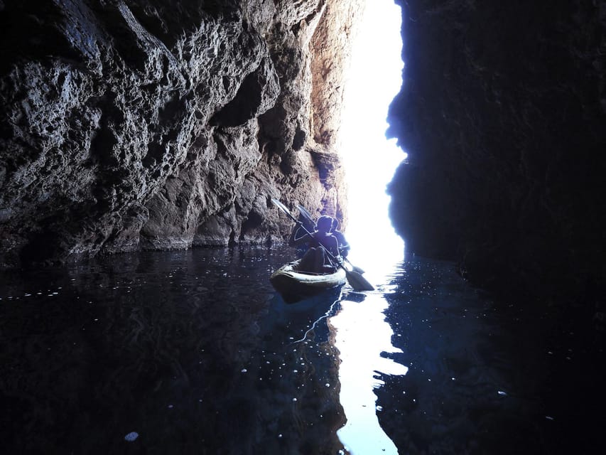 Sant Elm: Guided kayak tour to Cala en Tío with caves - Starting from Sant Elm and Punta de na Galinda