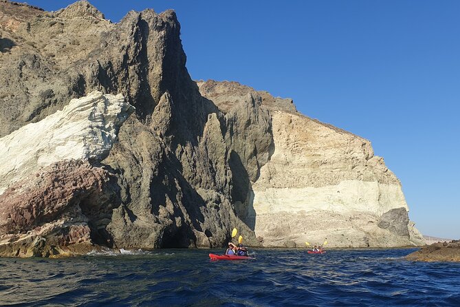 Santorini Sea Kayak - South Discovery, Small Group incl. Sea Caves and picnic - The Guides Make a Real Difference