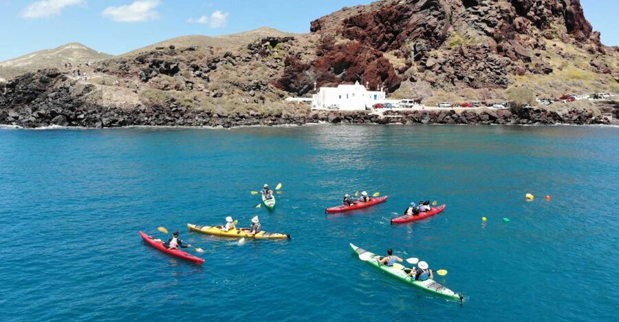 Santorini: South Sea Kayaking Tour with Sea Caves and Picnic - Who should book this outing?