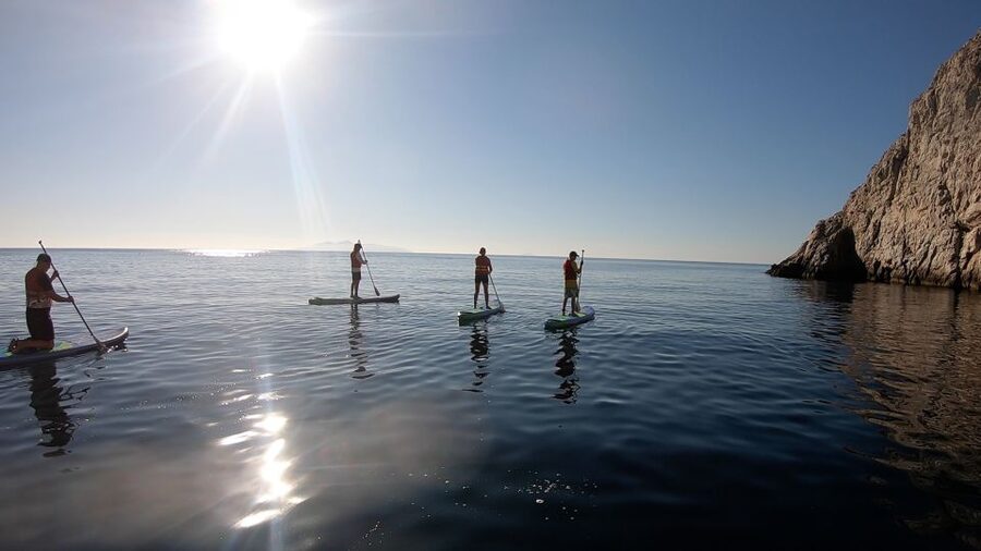 Santorini: Stand-Up Paddle and Snorkel Adventure - Friendly guides and useful photos
