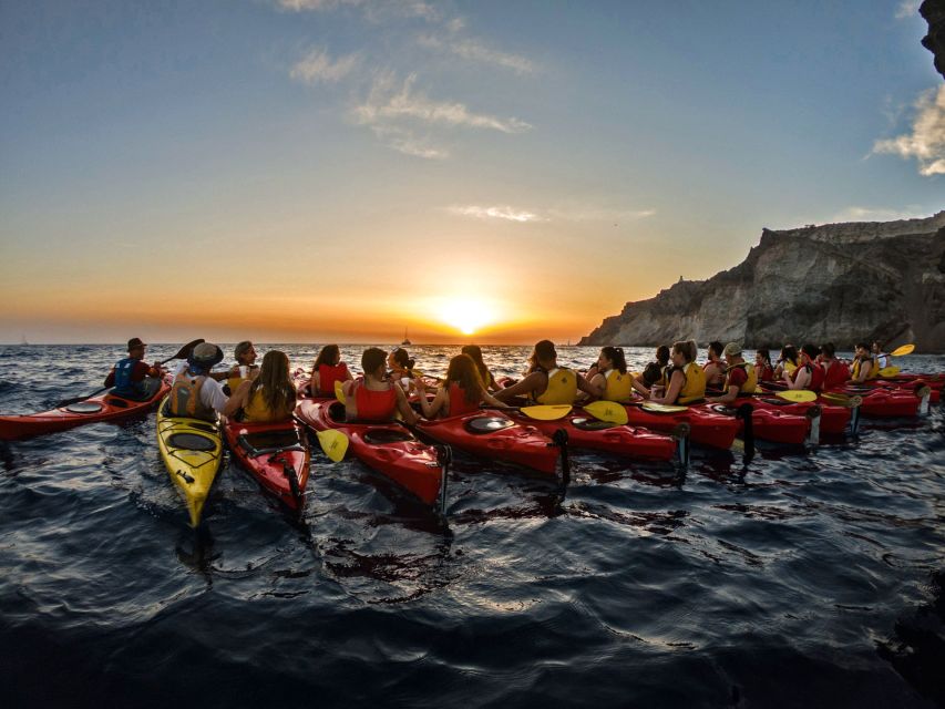 Santorini: Sunset Sea Kayak with Light Dinner - Starting at Mesa Pigadia on Santorini’s south coast
