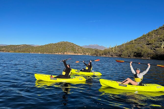 Scenic Guided Kayaking Tour on Saguaro Lake - A gentle launch and shoreline paddle