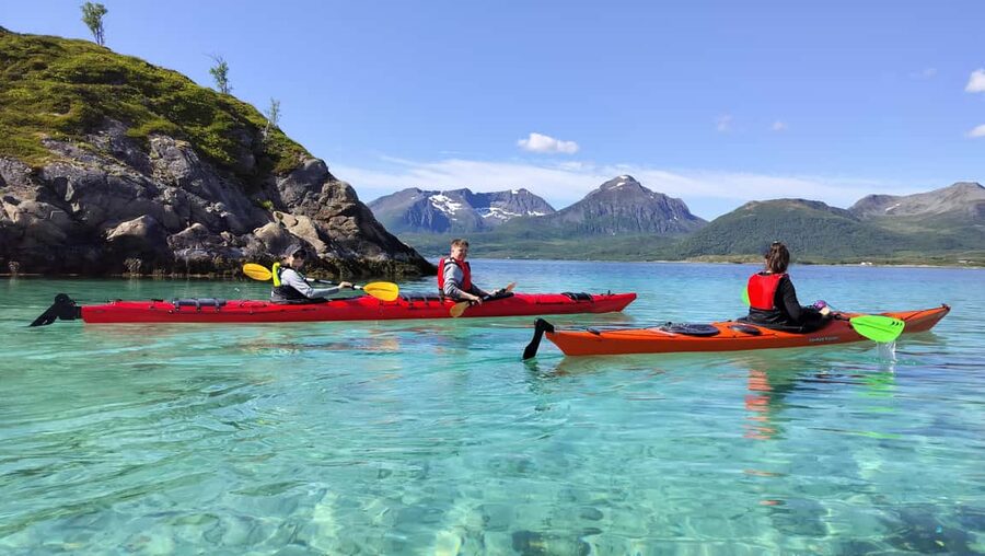 Senja: Guidet Fjord Kayaking in Ånderdalen Nationalpark - A secluded beach, picnic lunch, and coffee worth stopping for