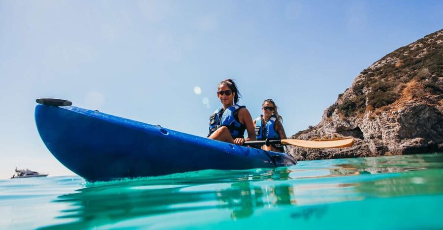 Sesimbra: Arrabida Natural Park & Caves Guided Kayaking Tour - Paddling beneath Arrábida’s cliffs