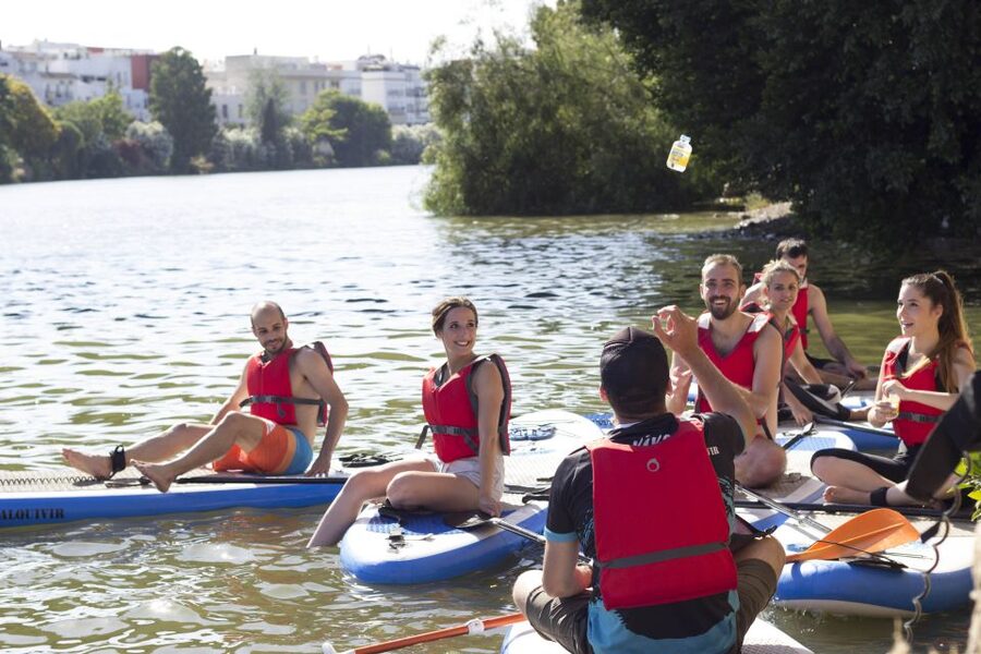 Seville: 2 Hour Paddle Surf Class - Starting at Plaza de Armas bus station