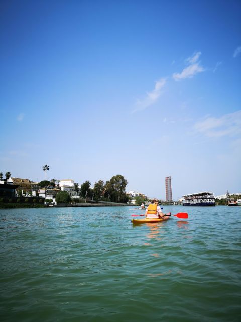 Seville:Guadalquivir River Kayak Tour - Torre Sevilla and the changing city skyline