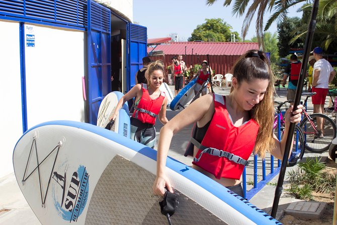 Seville Paddle Surf Sup in the Guadalquivir River - Passing Beneath Puente de Triana