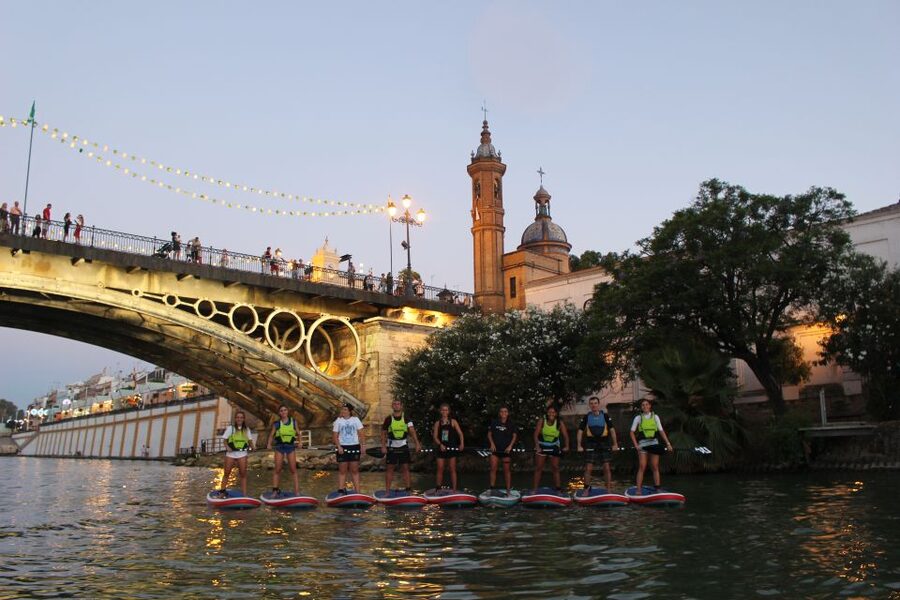 Seville: Sunset and Evening Paddle Boarding Tour - Five minutes to learn the basics